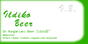 ildiko beer business card